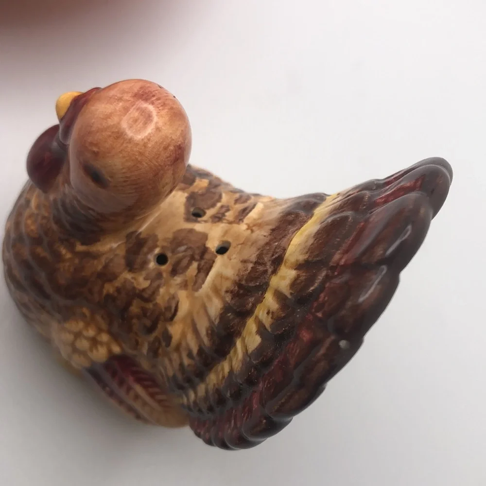 Cute Turkey on Platter Salt Shaker Crate&Barrel
